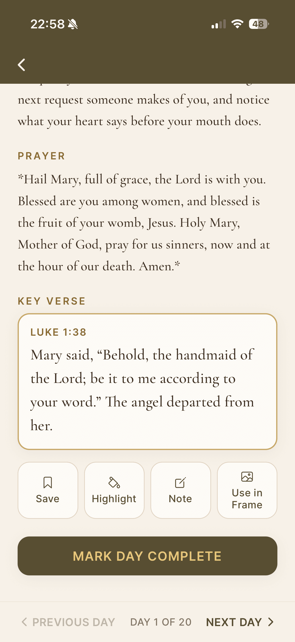 The Rosary — Day 1, daily readings