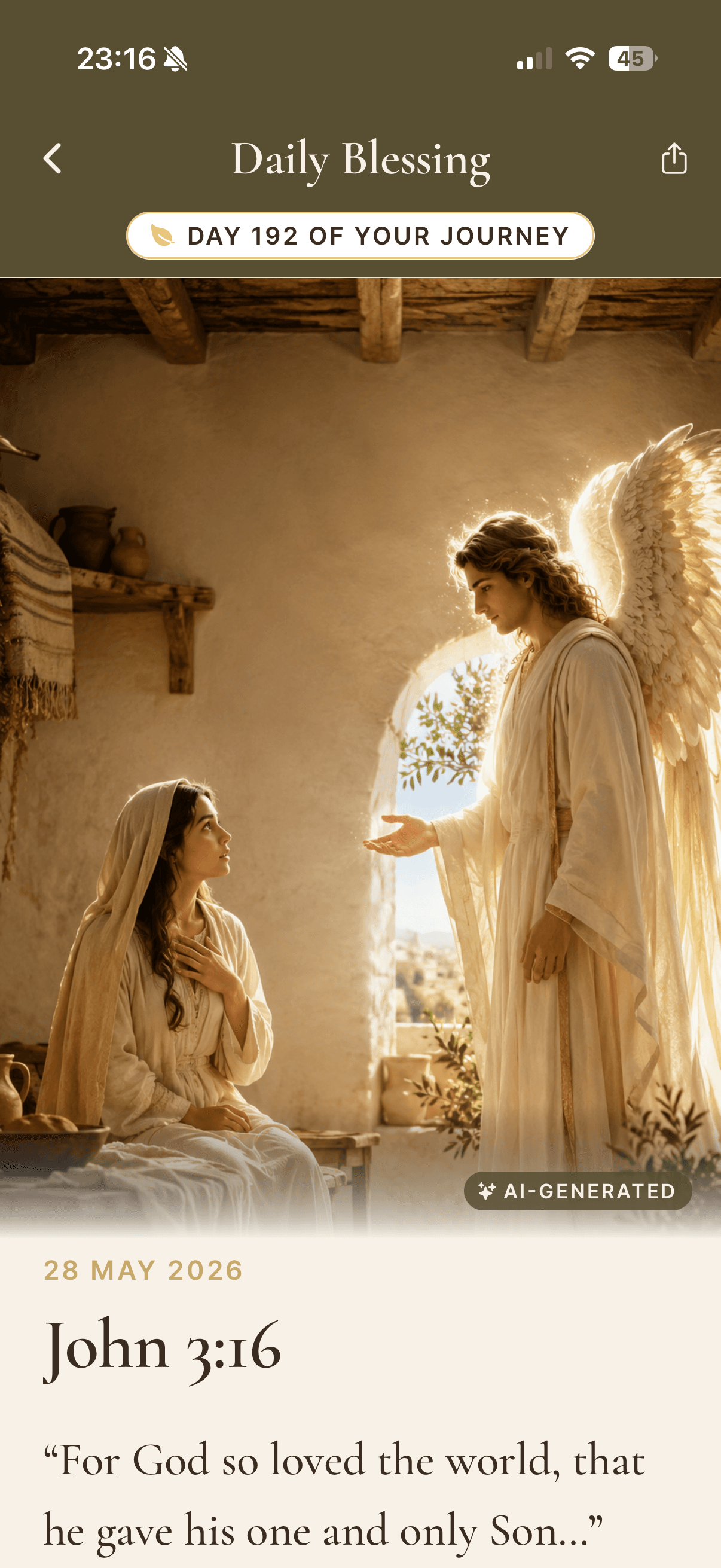 Daily Blessing — personal blessing with Scripture
